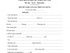 Đơn xin phép sửa chữa nhà, sửa nhà