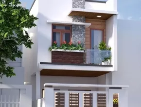 Mẫu thiết kế nhà phố 2 tầng đẹp, hiện đại