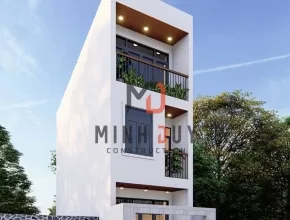 Dự án xây nhà trọn gói Quận 4: Nhà phố 1 trệt 2 Lầu hiện đại – Chị Hạnh