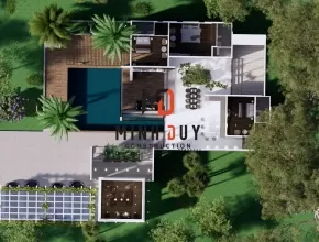 Mẫu biệt thự vườn 1 tầng đẹp, hiện đại