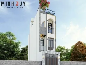 Xây Dựng Minh Duy bàn giao nhà phố 1 trệt 2 lầu 1 tum trọn gói tại Hiệp Bình Chánh, Thủ Đức