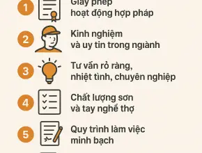 Kinh nghiệm “xương máu” giúp bạn chọn đúng nhà thầu sơn nhà uy tín