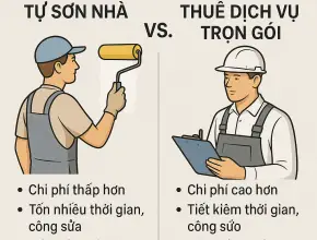 Phân tích từ chuyên gia: Nên tự sơn nhà hay thuê trọn gói để tối ưu nhất?