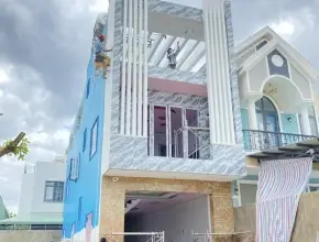 Dự án thi công xây nhà phố trọn gói, Quận 6 - Nhà phố hiện đại 2 tầng