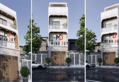 Mẫu nhà ống 3 tầng rưỡi đẹp mê ly cho năm 2025