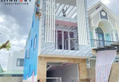 Dự án thi công xây dựng nhà phố 1 trệt 1 lầu 1 tum trọn gói tại Phường 10, Quận 6