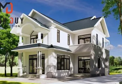 Mẫu thiết kế biệt thự 1 trệt 1 lầu mái thái