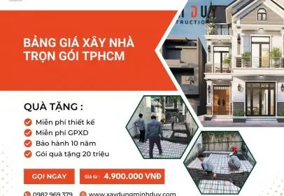 Báo Giá Xây Nhà Trọn Gói TPHCM Mới Nhất Năm 2025