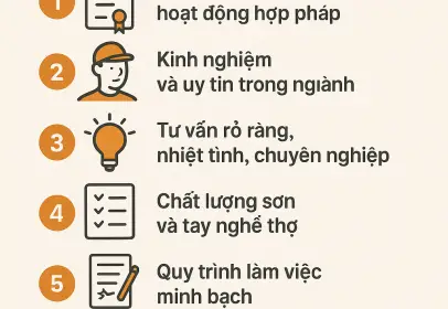 Kinh nghiệm “xương máu” giúp bạn chọn đúng nhà thầu sơn nhà uy tín