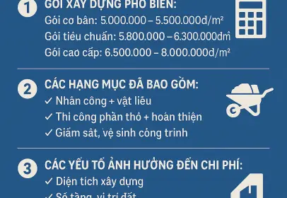 Chi phí xây nhà trọn gói 2025: Báo giá và cách tính chi tiết nhất