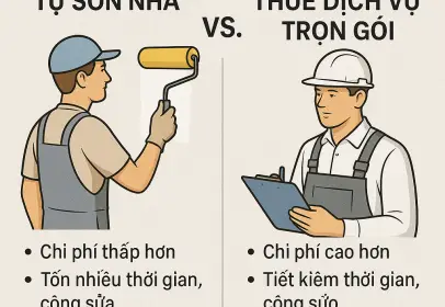 Phân tích từ chuyên gia: Nên tự sơn nhà hay thuê trọn gói để tối ưu nhất?