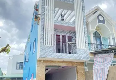 Dự án thi công xây nhà phố trọn gói, Quận 6 - Nhà phố hiện đại 2 tầng