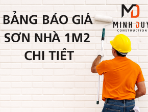 Cập nhật bảng báo giá sơn nhà 1m2 chi tiết và mới nhất