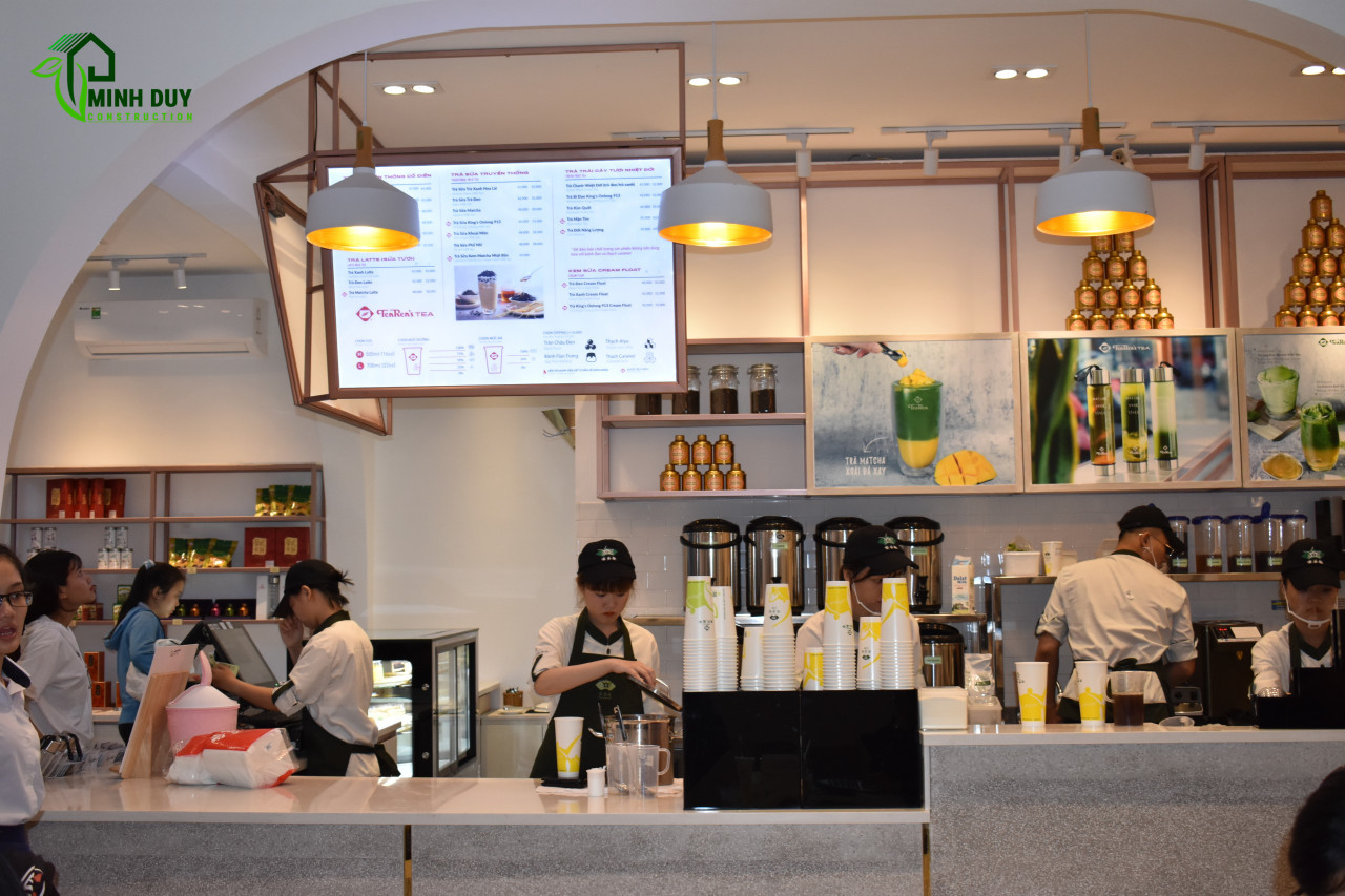 Thiết kế, thi công quán trà sữa