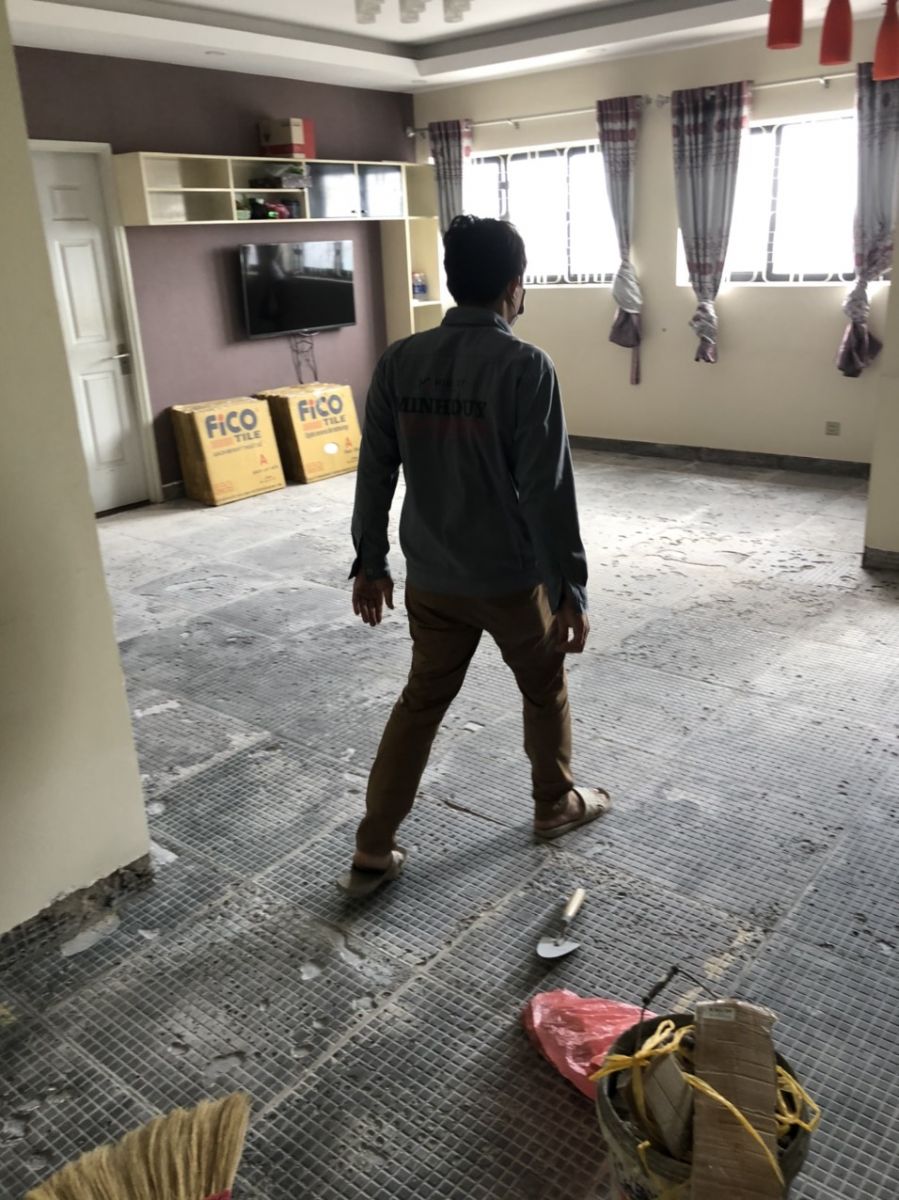 Hình ảnh thi công sửa chữa, cải tạo chung cư Đức Khải, Tân Bình