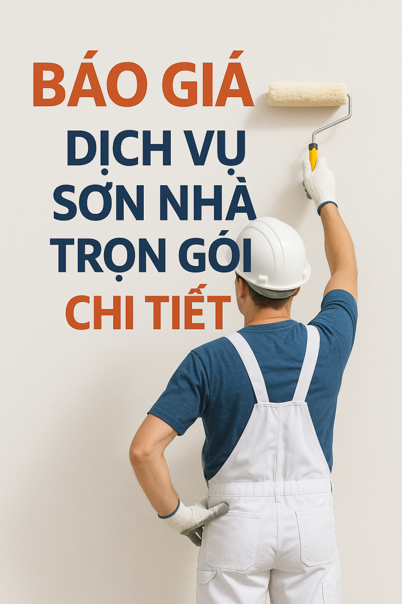 Báo giá dịch vụ sơn nhà trọn gói chi tiết