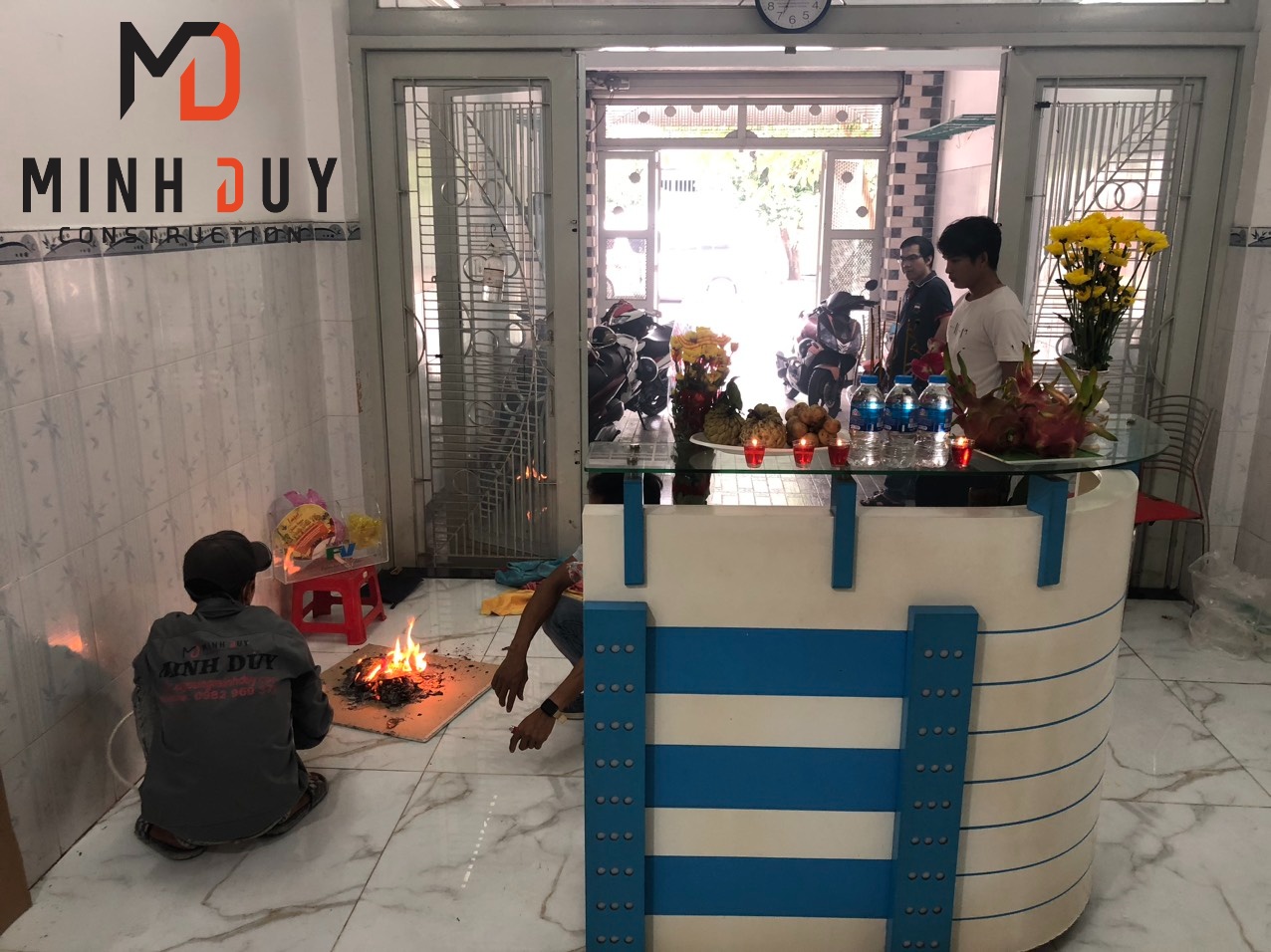 Lễ động thổ dự án sửa nhà trọn gói phường 5 quận 8 - Xây Dựng Minh Duy