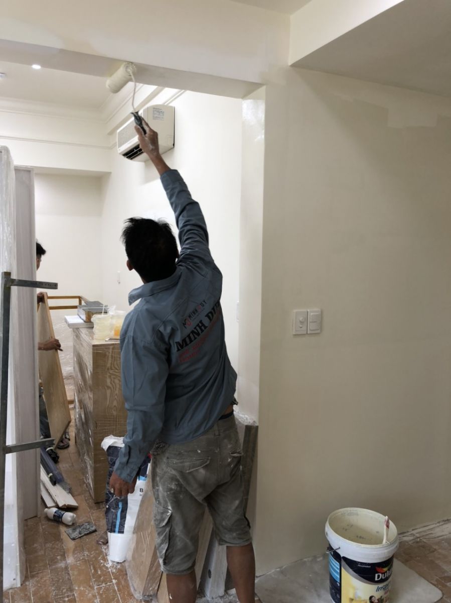 Hạng mục thi công sơn trần, lắp thạch cao trong thi công sửa chữa văn phòng