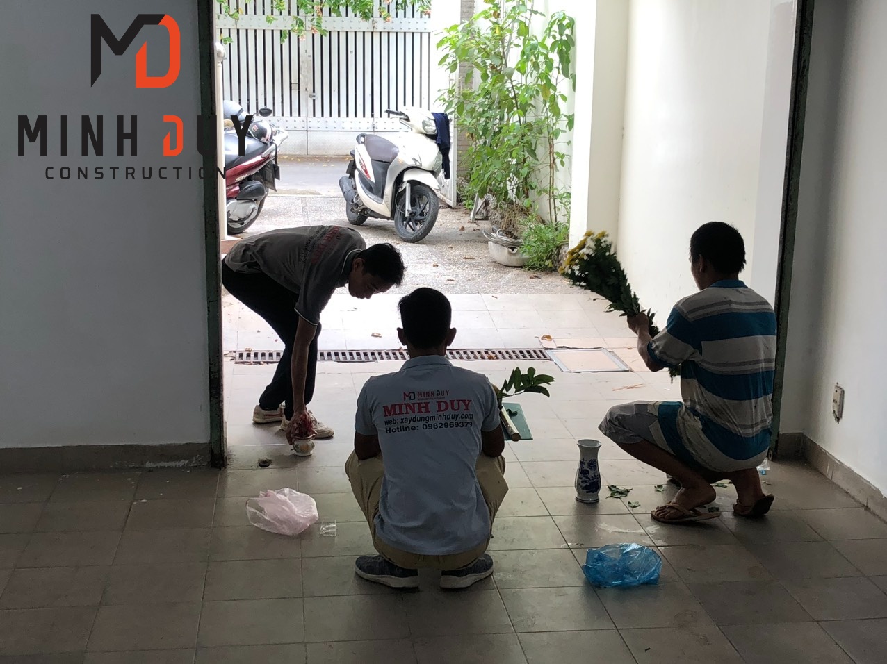 Lễ động thổ dự án sửa chữa nhà trọn gói Quận Tân Bình - Xây Dựng Minh Duy