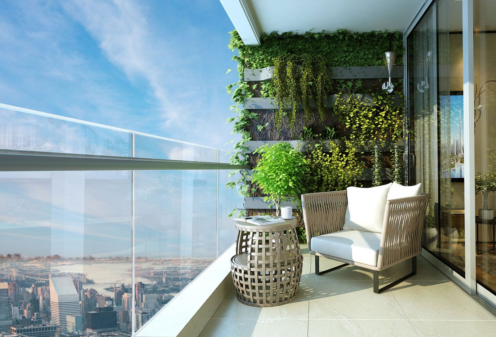 Tạo mảng xanh cho ban công và logia