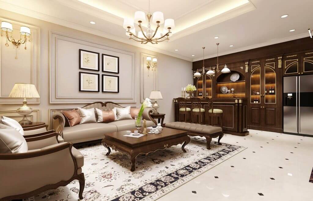 Phong Cách Tân Cổ Điển trong thiết kế nội thất chung cư