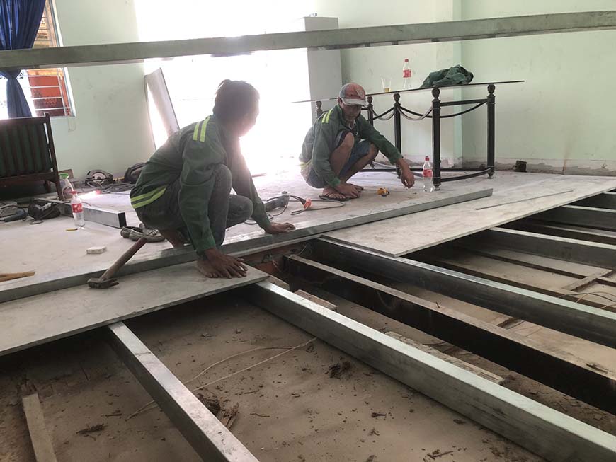 Nâng tầng bằng phương pháp đúc giả (Sàn gác lửng)