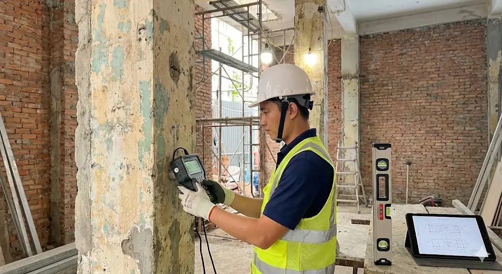 Kiểm tra kết cấu chịu lực l&agrave; bước bắt buộc trước khi quyết định phương &aacute;n thi c&ocirc;ng