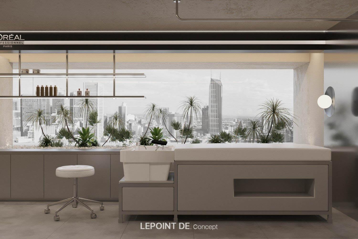 Thiết kế thi công cải tạo salon tóc GUCHI - www.xaydungminhduy.com