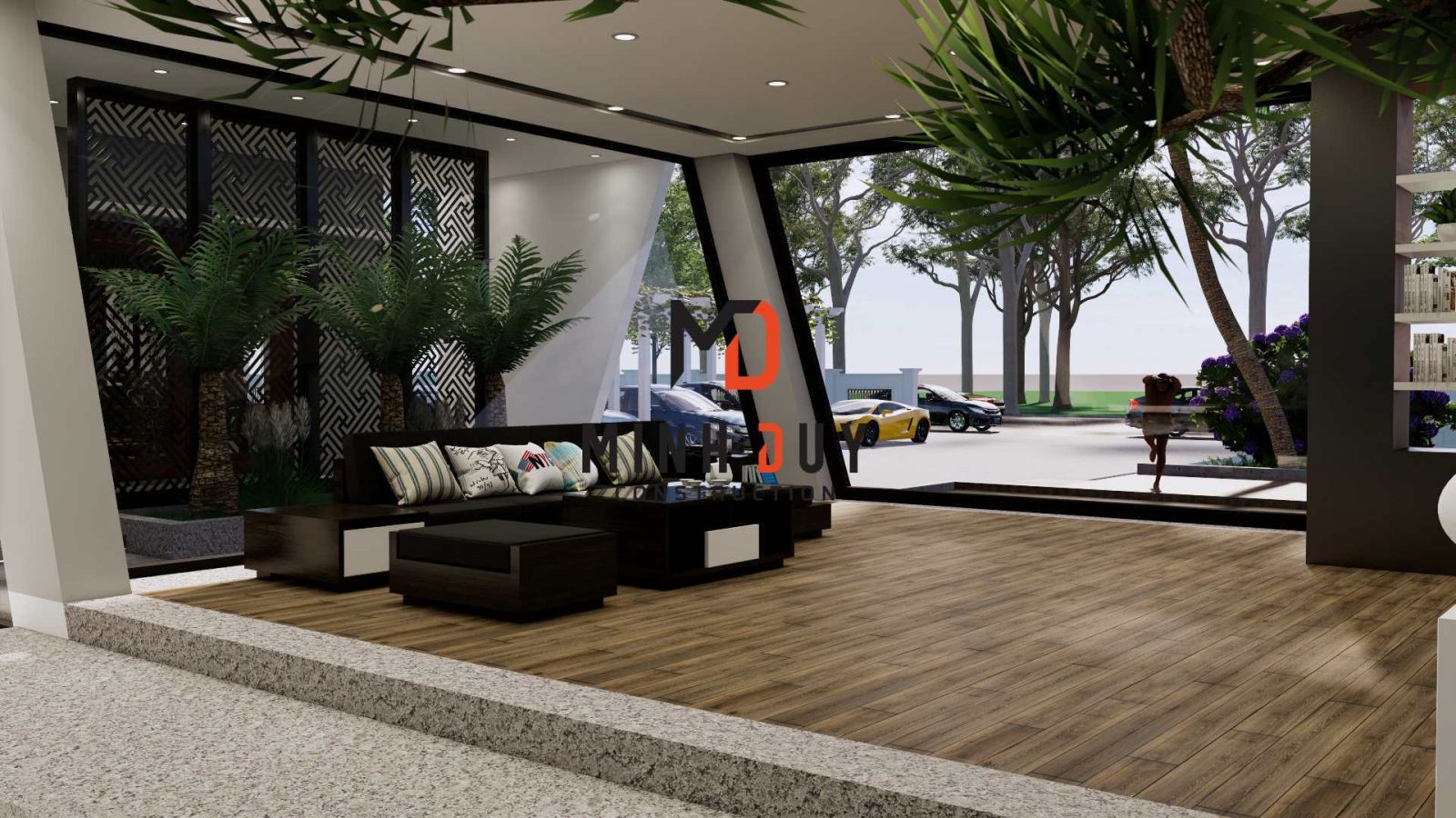 Mẫu biệt thự vườn 1 tầng - Xây Dựng Minh Duy