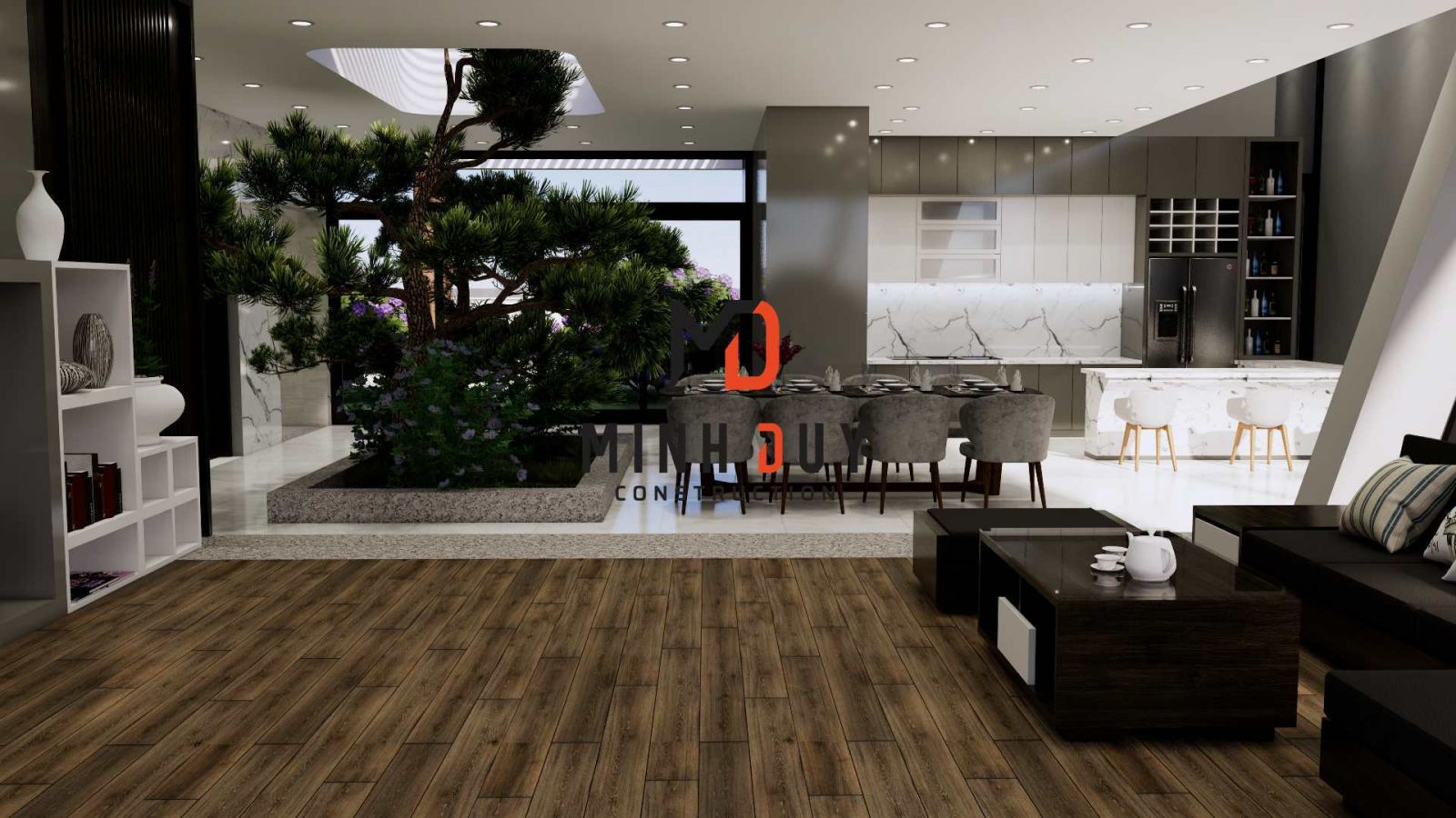 Mẫu biệt thự vườn 1 tầng - Xây Dựng Minh Duy