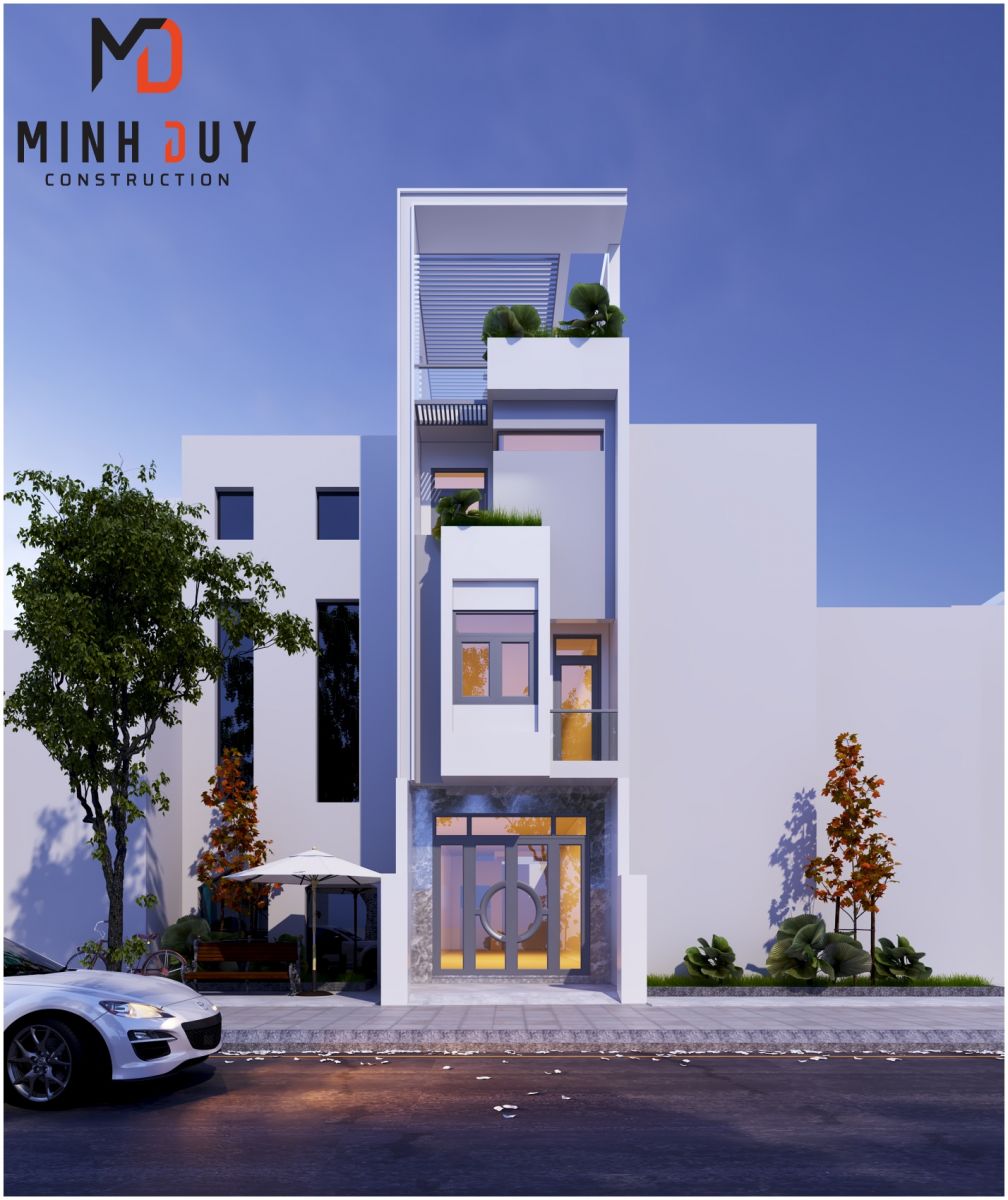 Mẫu nhà 1 trệt 3 lầu đẹp mê hồn Xây Dựng Minh Duy