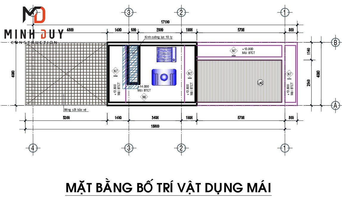 Mẫu nhà 1 trệt 3 lầu đẹp mê hồn Xây Dựng Minh Duy