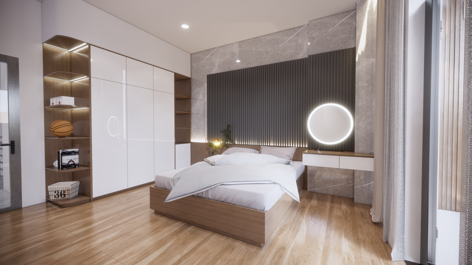 Thiêt kế nội thất nhà ống 3 tầng rưỡi