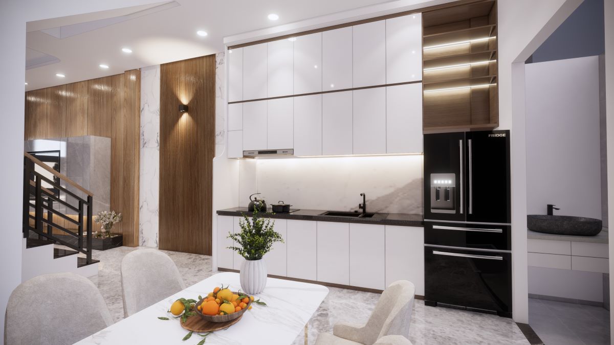 Nội thất phòng bếp nhà ống 3 tầng rưỡi