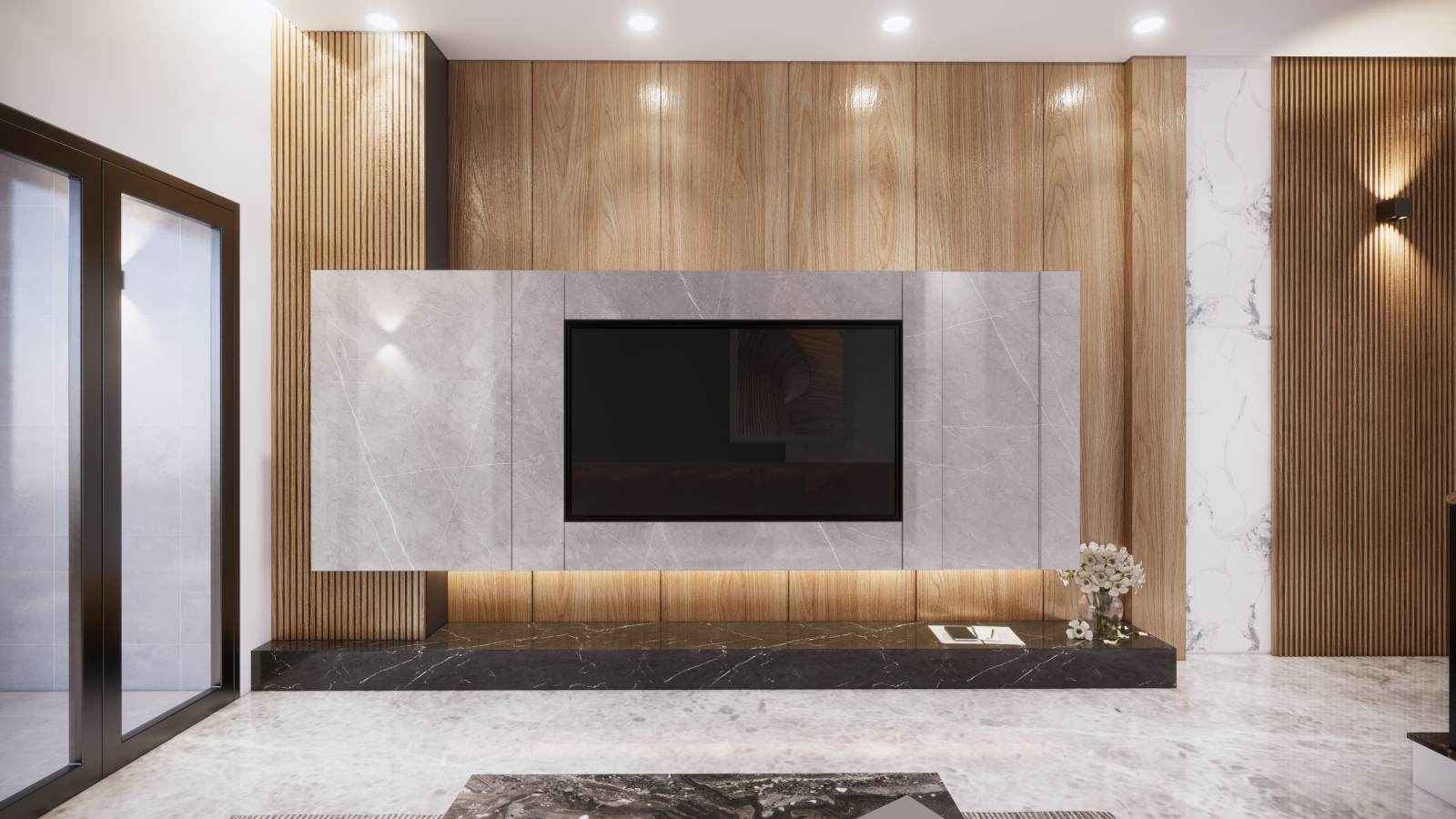 Thiêt kế nội thất nhà ống 3 tầng rưỡi