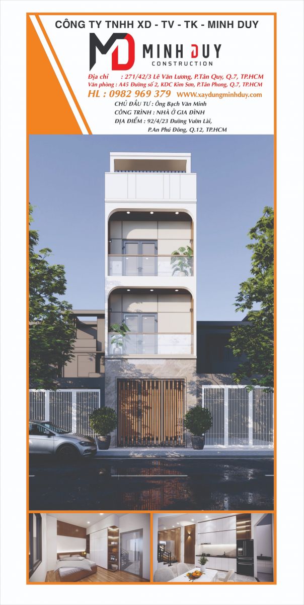 Mẫu nhà ống 3 tầng rưỡi đẹp mê ly cho năm 2023