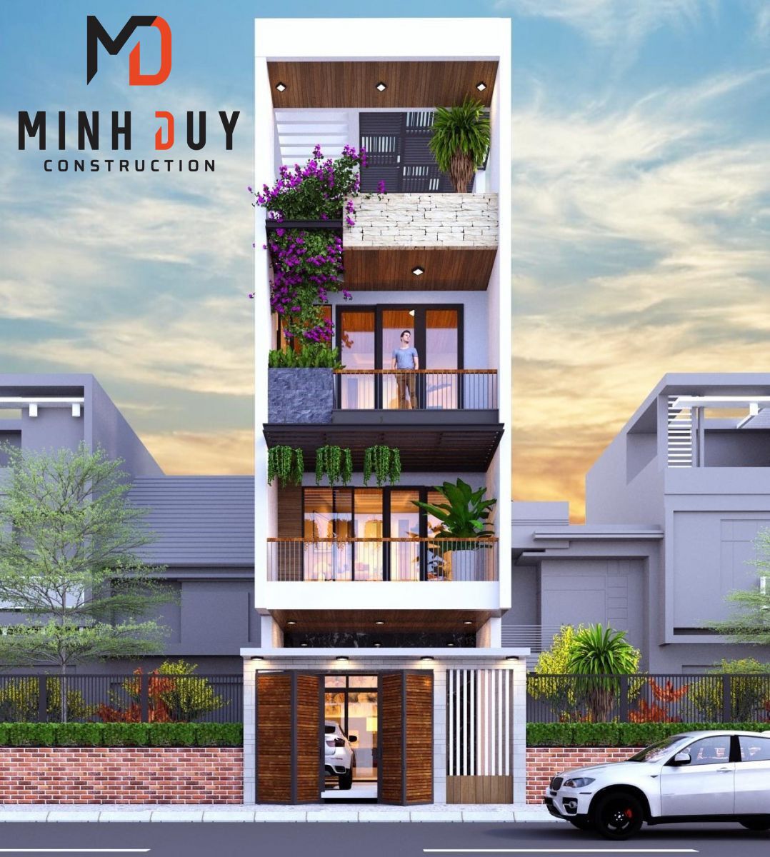 Mẫu nhà 4 tầng đẹp - Xây Dựng Minh Duy