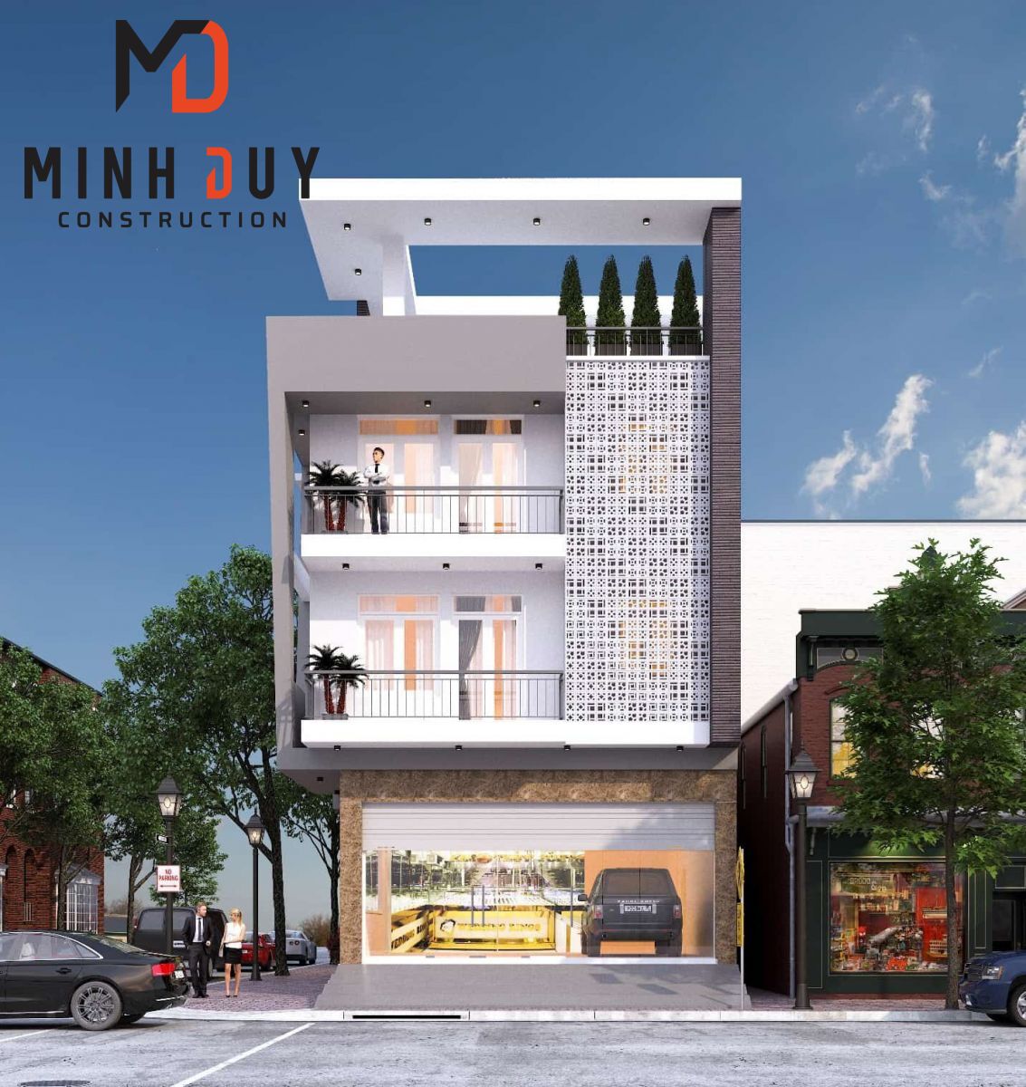 Mẫu nhà 4 tầng đẹp - Xây Dựng Minh Duy