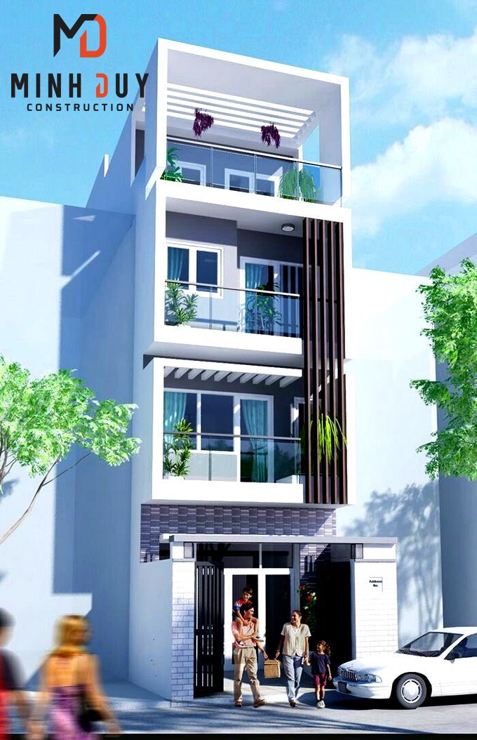 Mẫu nhà 4 tầng đẹp - Xây Dựng Minh Duy
