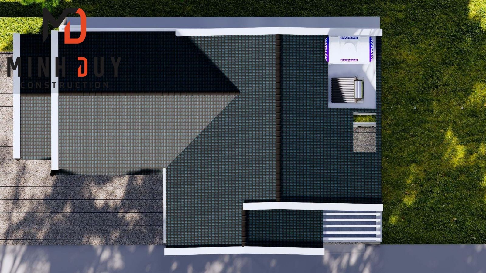 Mẫu thiết kế biệt thự 1 trệt 1 lầu mái thái