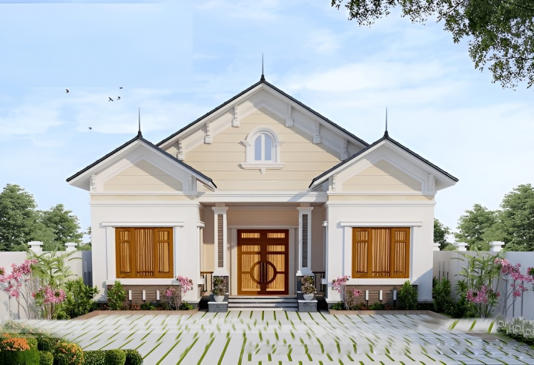 Mẫu nhà cấp 4 có 4 phòng ngủ - Xây Dựng Minh Duy