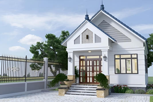 Mẫu nhà cấp 4 có 4 phòng ngủ - Xây Dựng Minh Duy