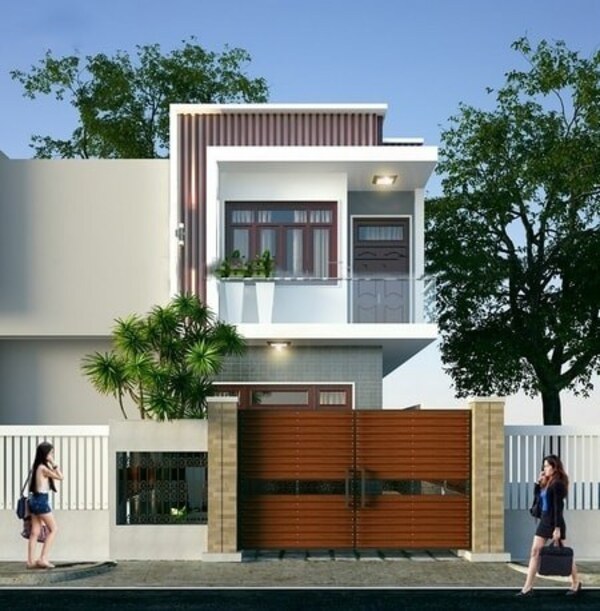 Mẫu nhà phố 2 tầng hiện đại