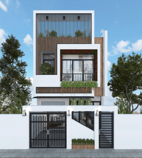 Mẫu nhà ống 2 tầng 4x15m 3 phòng ngủ