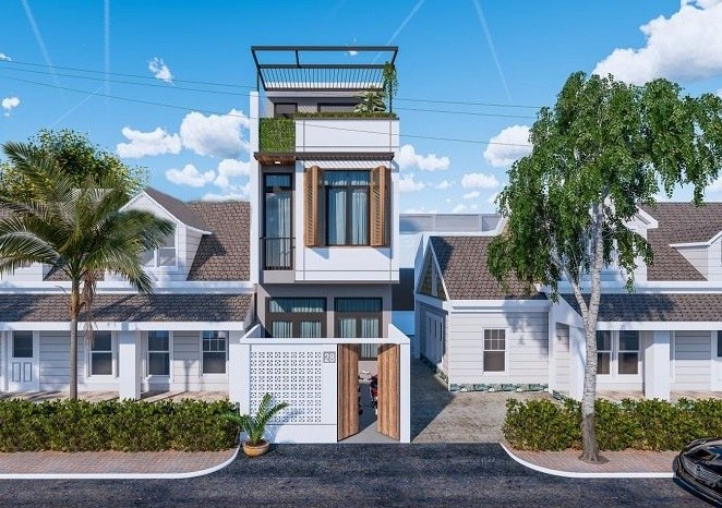 Mẫu nhà ống 2 tầng 4x15m 3 phòng ngủ