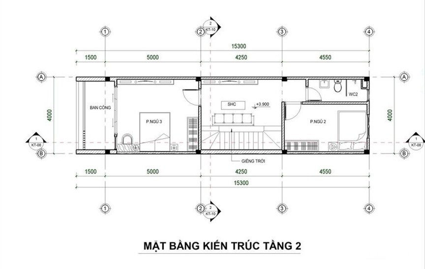 Mẫu nhà phố 2 tầng đẹp 4x20