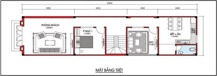 Mẫu nhà phố 2 tầng đẹp 4x20