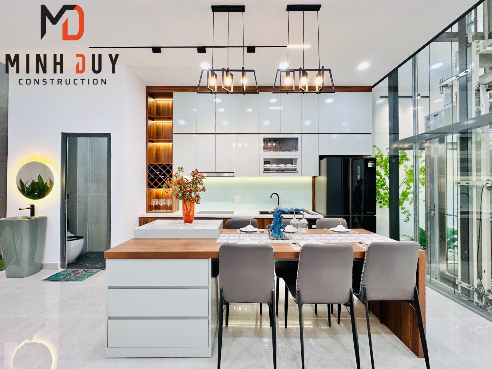 Mẫu nhà trệt, lưởng, 3 lầu - Xây Dựng Minh Duy