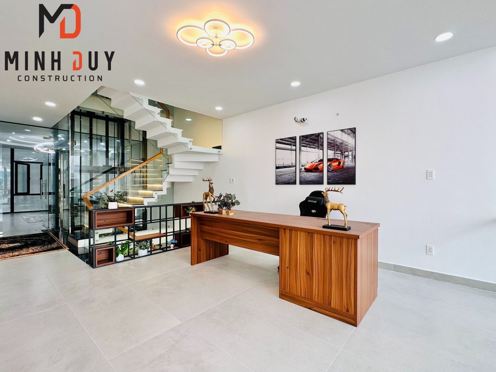 Mẫu nhà trệt, lưởng, 3 lầu - Xây Dựng Minh Duy