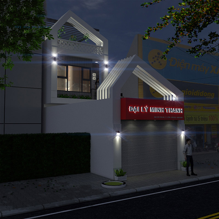 Mẫu thiết kế nhà 2 tầng mặt tiền 5m